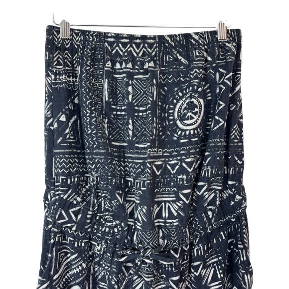 Madewell Kingston Cover Up Jumpsuit Inkstone Aztec Tribal Strapless Boho Size S - Picture 3 of 10